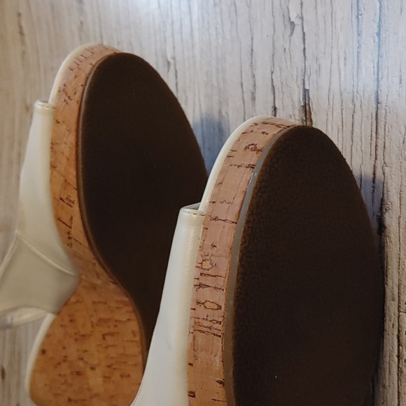 Chateau White leather platforms shoes slip ons women size 38 - Picture 9 of 15